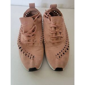 Nike Women's Pink Dualtone Woven Fabric Lace Up Racer Running Sneakers Size 9.5